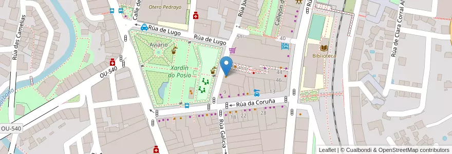 Mapa de ubicacion de Bar Posio 90 en スペイン, ガリシア州, オウレンセ, Ourense, オウレンセ.