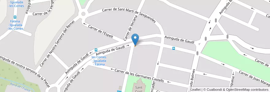 Mapa de ubicacion de Bar Prat de la Riba en İspanya, Catalunya, Barcelona, Anoia, Igualada.