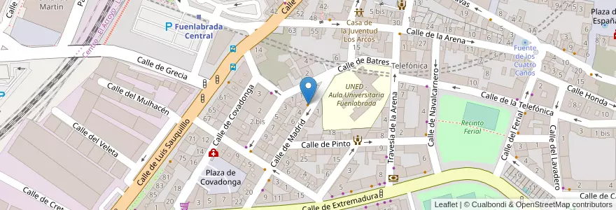 Mapa de ubicacion de Bar Preciados en 西班牙, Comunidad De Madrid, Comunidad De Madrid, Área Metropolitana De Madrid Y Corredor Del Henares, Fuenlabrada.