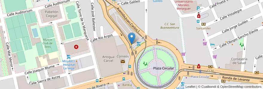 Mapa de ubicacion de bar prueba en スペイン, ムルシア州, ムルシア州, Área Metropolitana De Murcia, Murcia.