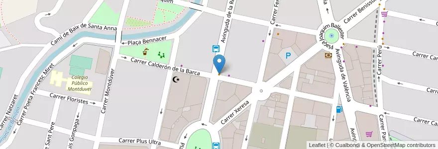 Mapa de ubicacion de Bar Puerto Segura en スペイン, バレンシア州, València / Valencia, Safor, Gandia.
