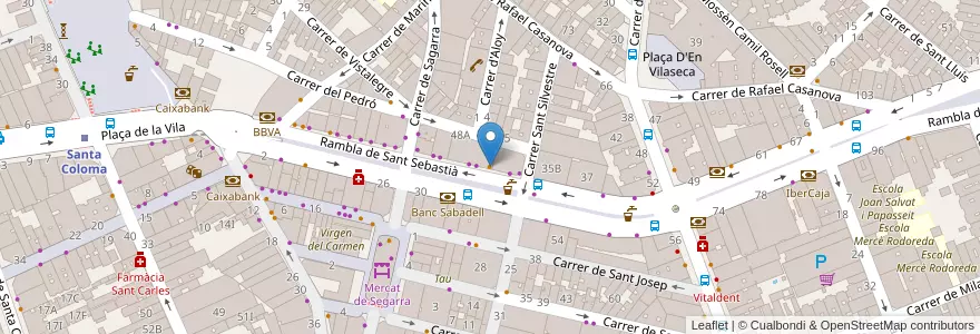 Mapa de ubicacion de Bar Rambla en España, Catalunya, Barcelona, Barcelonès, Santa Coloma De Gramenet.