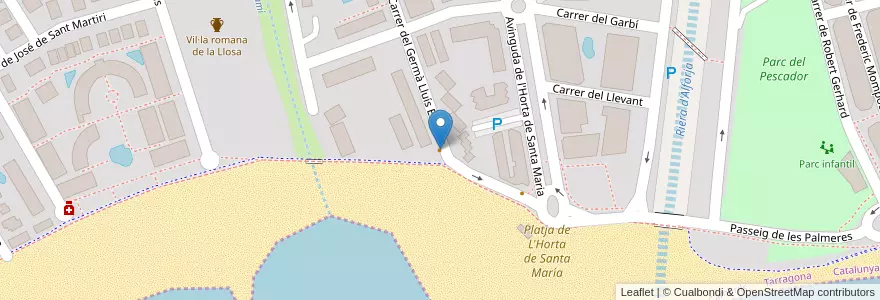 Mapa de ubicacion de Bar Restaurant Angela en Sepanyol, Catalunya, Tarragona, Baix Camp, Cambrils.