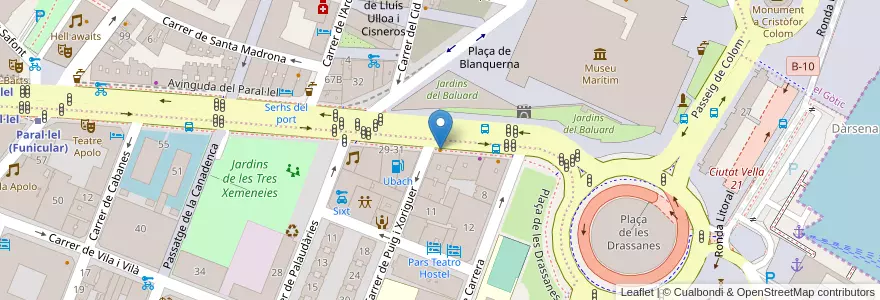 Mapa de ubicacion de Bar Restaurant J&R en 스페인, Catalunya, Barcelona, Barcelonès, 바르셀로나.