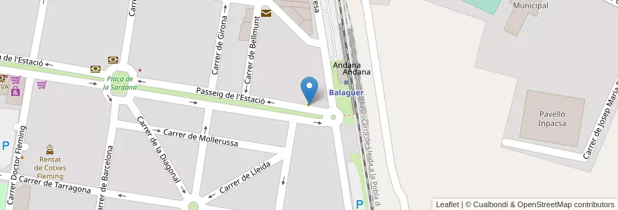 Mapa de ubicacion de Bar Restaurant La Barretina en España, Catalunya, Lleida, Noguera, Balaguer.