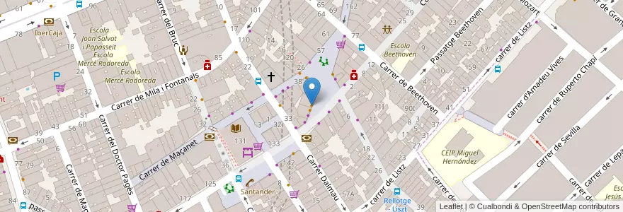 Mapa de ubicacion de Bar restaurant Lliri d'Or en İspanya, Catalunya, Barcelona, Barcelonès, Badalona.