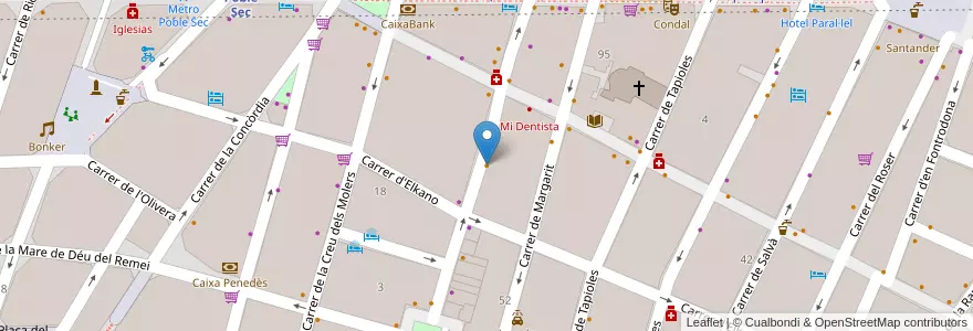 Mapa de ubicacion de Bar Restaurant Morenita en Spanje, Catalonië, Barcelona, Barcelonès, Barcelona.
