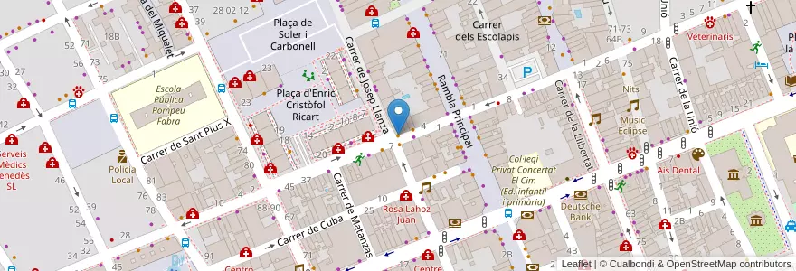 Mapa de ubicacion de Bar-restaurant Noa en Spagna, Catalunya, Barcelona, Garraf, Vilanova I La Geltrú.