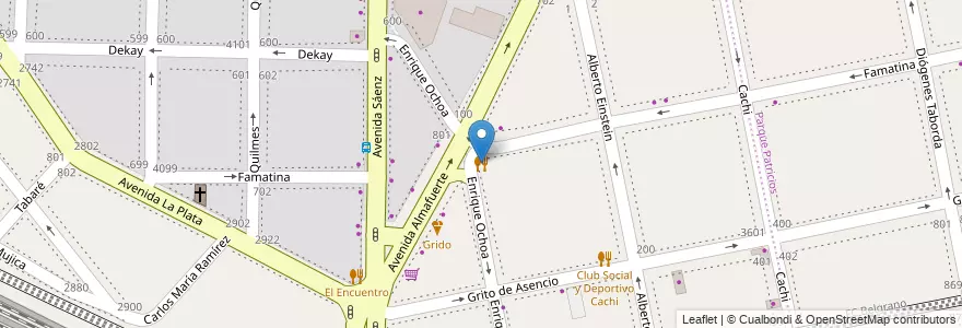 Mapa de ubicacion de Bar Restaurant, Nueva Pompeya en Argentine, Ciudad Autónoma De Buenos Aires, Comuna 4, Buenos Aires.