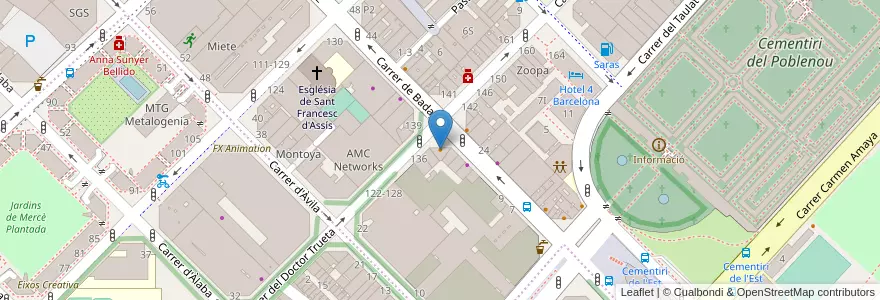Mapa de ubicacion de Bar Restaurant SAVIGOVI en Spagna, Catalunya, Barcelona, Barcelonès, Barcelona.