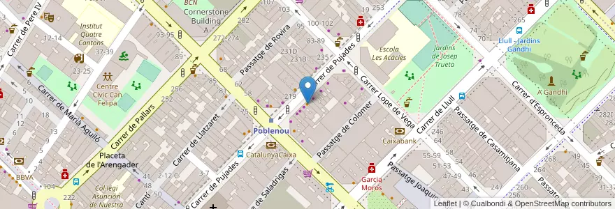 Mapa de ubicacion de Bar Restaurant Vendrell en Sepanyol, Catalunya, Barcelona, Barcelonès, Barcelona.