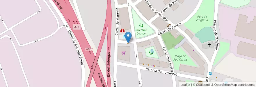 Mapa de ubicacion de Bar Restaurant Zarpi en スペイン, カタルーニャ州, Barcelona, Baix Llobregat, Abrera.