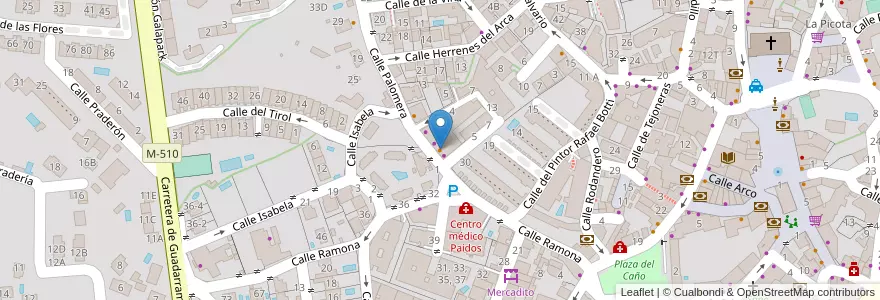Mapa de ubicacion de Bar Restaurante Chen's en Испания, Мадрид, Мадрид, Cuenca Del Guadarrama, Galapagar.