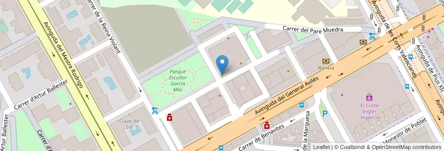 Mapa de ubicacion de Bar Restaurante Iván en Испания, Валенсия, Валенсия, Comarca De València, Валенсия.