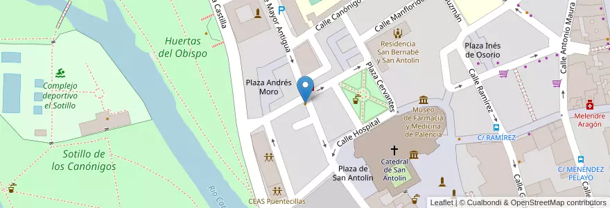Mapa de ubicacion de Bar Restaurante Javi en 스페인, Castilla Y León, Palencia, Campos, Palencia.