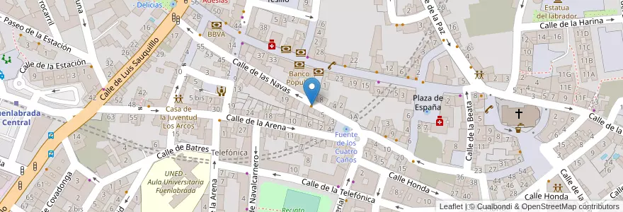 Mapa de ubicacion de Bar Restaurante La Santa Sed en Испания, Мадрид, Мадрид, Área Metropolitana De Madrid Y Corredor Del Henares, Fuenlabrada.