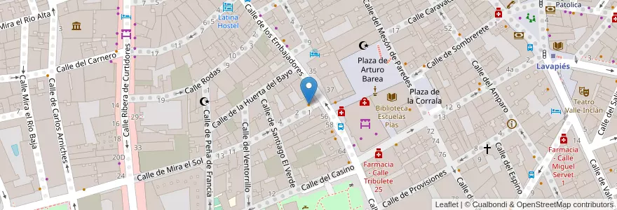 Mapa de ubicacion de Bar Restaurante Mira el Sol en 스페인, Comunidad De Madrid, Comunidad De Madrid, Área Metropolitana De Madrid Y Corredor Del Henares, 마드리드.