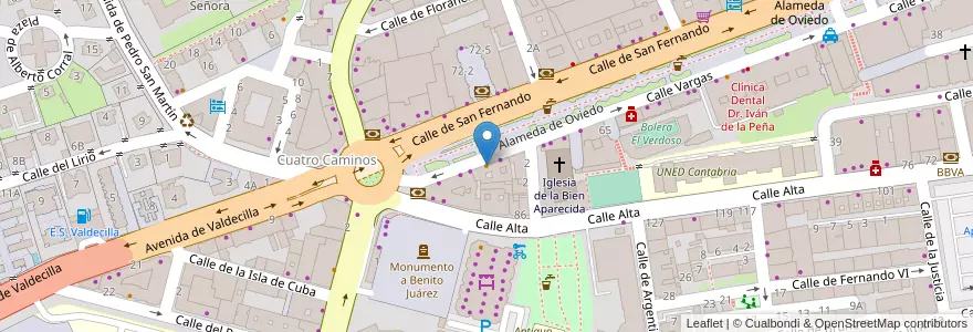 Mapa de ubicacion de Bar Rialto en スペイン, カンタブリア州, カンタブリア州, Santander, Santander.