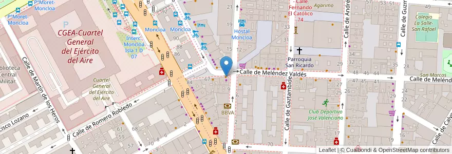 Mapa de ubicacion de Bar Rosado en 西班牙, Comunidad De Madrid, Comunidad De Madrid, Área Metropolitana De Madrid Y Corredor Del Henares, Madrid.