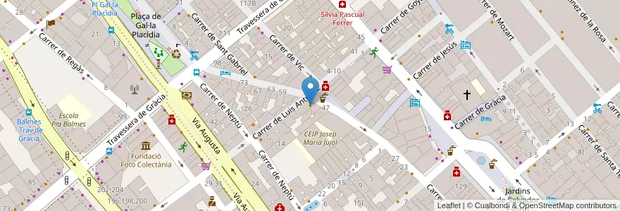 Mapa de ubicacion de Bar Roure en 西班牙, Catalunya, Barcelona, Barcelonès, Barcelona.