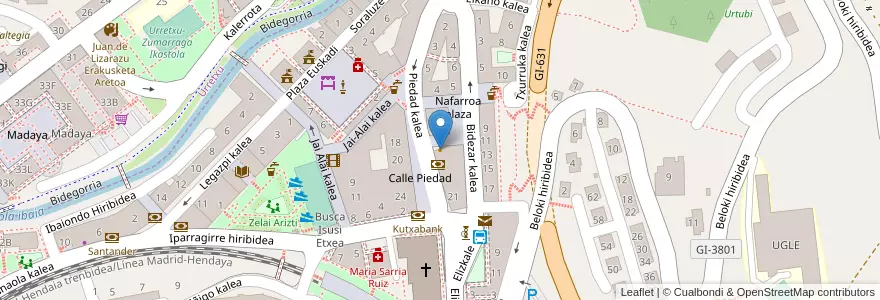 Mapa de ubicacion de Bar-Rte. Ziaboga en Испания, Страна Басков, Гипускоа, Goierri, Zumarraga.