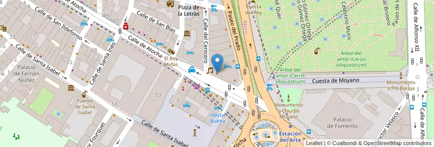 Mapa de ubicacion de Bar Sahoima en إسبانيا, منطقة مدريد, منطقة مدريد, Área Metropolitana De Madrid Y Corredor Del Henares, مدريد.