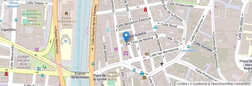 Mapa de ubicacion de Bar Salamanca en Spanje, Andalusië, Málaga, Málaga-Costa Del Sol, Málaga.