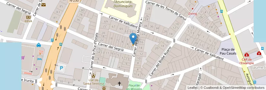 Mapa de ubicacion de Bar Sam en スペイン, カタルーニャ州, リェイダ, Segrià, リェイダ.