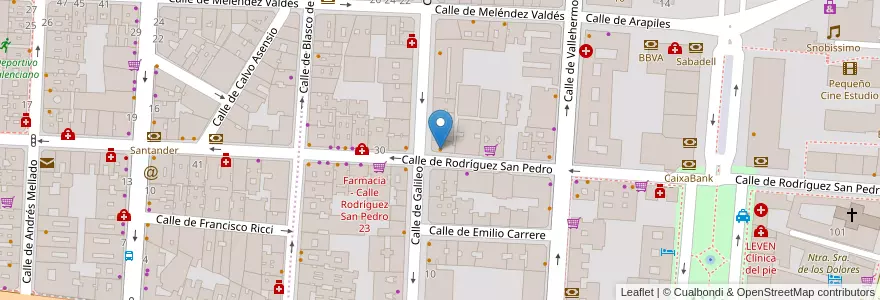 Mapa de ubicacion de Bar Sánchez en İspanya, Comunidad De Madrid, Comunidad De Madrid, Área Metropolitana De Madrid Y Corredor Del Henares, Madrid.