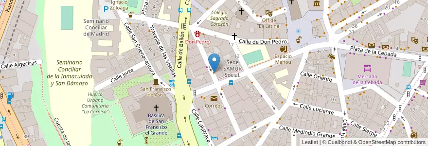 Mapa de ubicacion de Bar Sanlúcar en 西班牙, Comunidad De Madrid, Comunidad De Madrid, Área Metropolitana De Madrid Y Corredor Del Henares, Madrid.