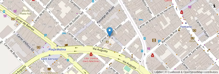 Mapa de ubicacion de Bar Sant Josep en 스페인, Catalunya, Barcelona, Barcelonès, 바르셀로나.
