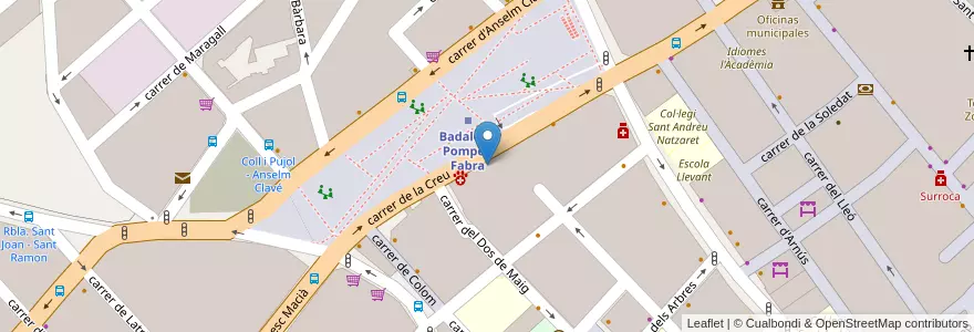 Mapa de ubicacion de Bar Santana en 西班牙, Catalunya, Barcelona, Barcelonès, Badalona.