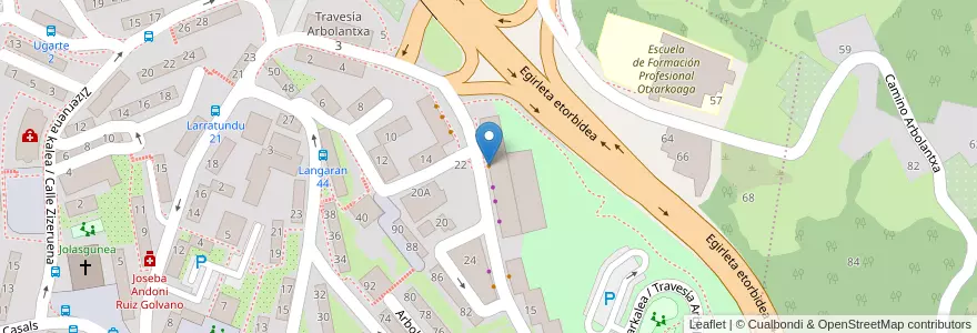 Mapa de ubicacion de Bar Scarlett en Espagne, Pays Basque Autonome, Biscaye, Grand-Bilbao, Bilbao.