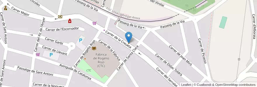 Mapa de ubicacion de Bar Serralet en Spagna, Catalunya, Barcelona, Anoia, Masquefa.