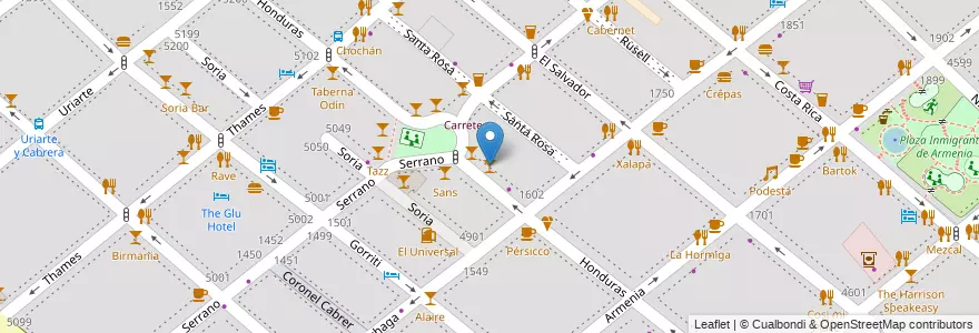 Mapa de ubicacion de Bar Sheldon, Palermo en Argentina, Autonomous City Of Buenos Aires, Autonomous City Of Buenos Aires.