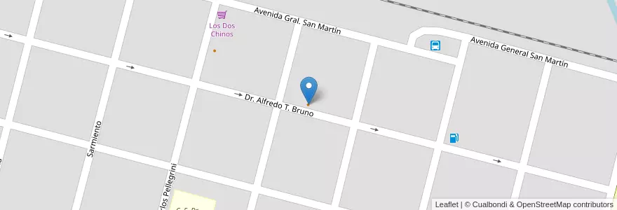 Mapa de ubicacion de Bar Silvana en Аргентина, Кордова, Departamento Presidente Roque Sáenz Peña, Pedanía La Amarga, Municipio De General Levalle, General Levalle.