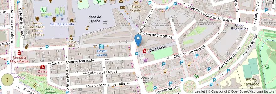 Mapa de ubicacion de Bar Simsom en اسپانیا, بخش خودمختار مادرید, بخش خودمختار مادرید, Área Metropolitana De Madrid Y Corredor Del Henares, San Fernando De Henares, Coslada.