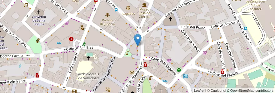 Mapa de ubicacion de Bar Solera en スペイン, カスティーリャ・イ・レオン州, Valladolid, Valladolid.