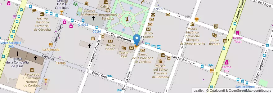Mapa de ubicacion de Bar Sorocabana en 아르헨티나, Córdoba, Departamento Capital, Pedanía Capital, Córdoba, Municipio De Córdoba.