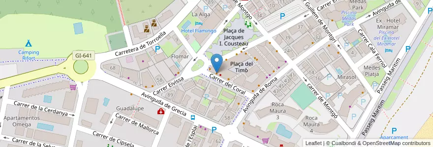 Mapa de ubicacion de Bar Splash en Spain, Catalonia, Girona, Lower Empordà, Torroella De Montgrí.