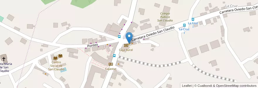 Mapa de ubicacion de Bar Tahoces en 스페인, 아스투리아스, 아스투리아스, Oviedo.