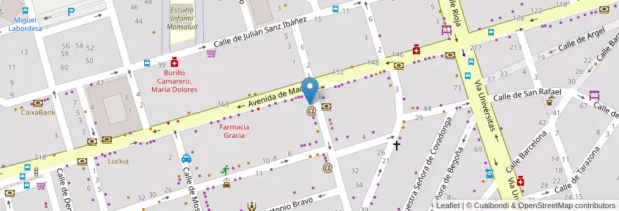 Mapa de ubicacion de Bar Talgo 2 en スペイン, アラゴン州, サラゴサ, Zaragoza, サラゴサ.