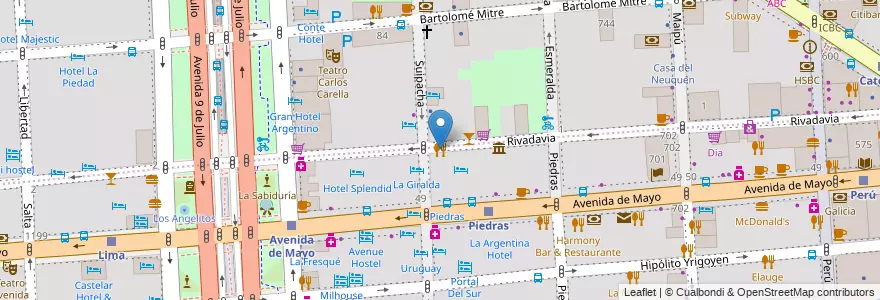 Mapa de ubicacion de Bar the Bar, San Nicolas en Argentina, Ciudad Autónoma De Buenos Aires, Comuna 1, Buenos Aires.