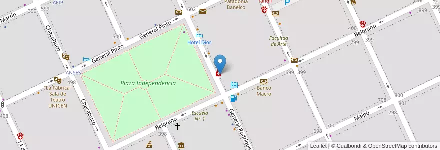 Mapa de ubicacion de Bar Tito en 阿根廷, 布宜诺斯艾利斯省, Partido De Tandil, Tandil.