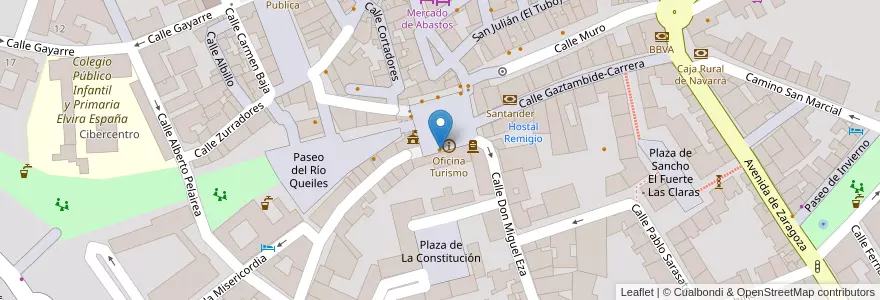 Mapa de ubicacion de Bar Tocino de cielo en Espanha, Navarra, Navarra, Tudela.