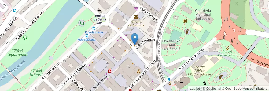 Mapa de ubicacion de Bar True Colours en Испания, Страна Басков, Bizkaia, Bilboaldea.