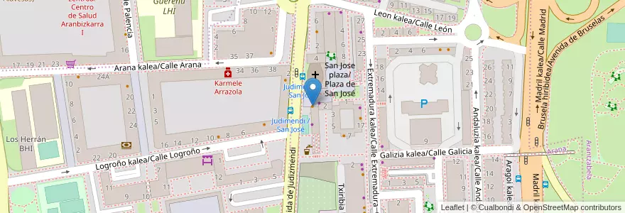 Mapa de ubicacion de Bar Txokoberri en Испания, Страна Басков, Алава, Gasteizko Kuadrilla/Cuadrilla De Vitoria, Vitoria-Gasteiz.