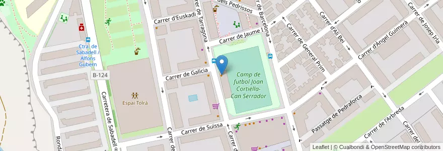 Mapa de ubicacion de Bar UD Castellar en İspanya, Catalunya, Barcelona, Vallès Occidental, Castellar Del Vallès.