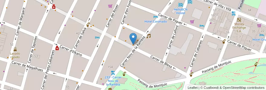 Mapa de ubicacion de Bar Vidal en 西班牙, Catalunya, Barcelona, Barcelonès, Barcelona.