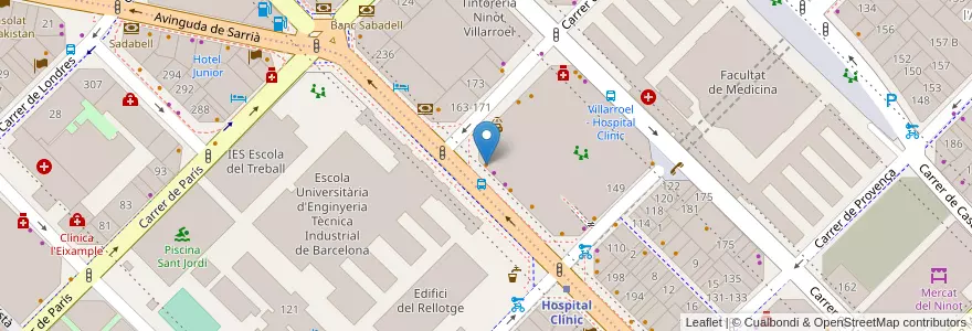 Mapa de ubicacion de Bar Xalana en إسبانيا, كتالونيا, برشلونة, بارسلونس, Barcelona.